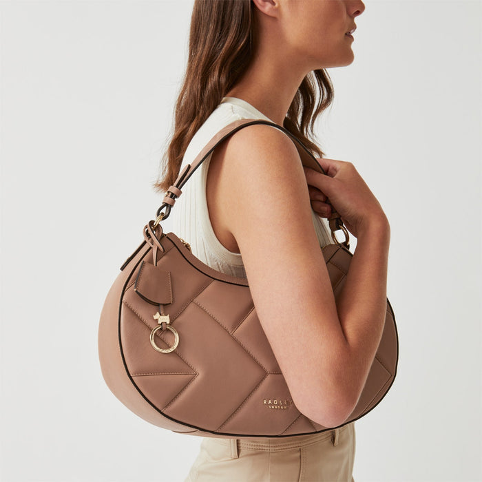 RADLEY LONDON Forest Way X-Large Quilted Medium Zip-Top Multiway Bag Butterscotc