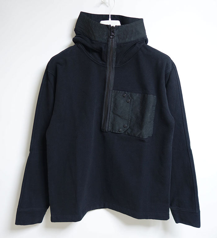 Ten C Men's Half-Zip Hooded Anorak Black 22CTCUF08147