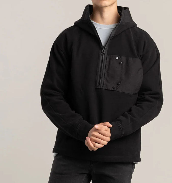 Ten C Men's Beige Half-Zip Hooded Anorak 22CTCUF08147