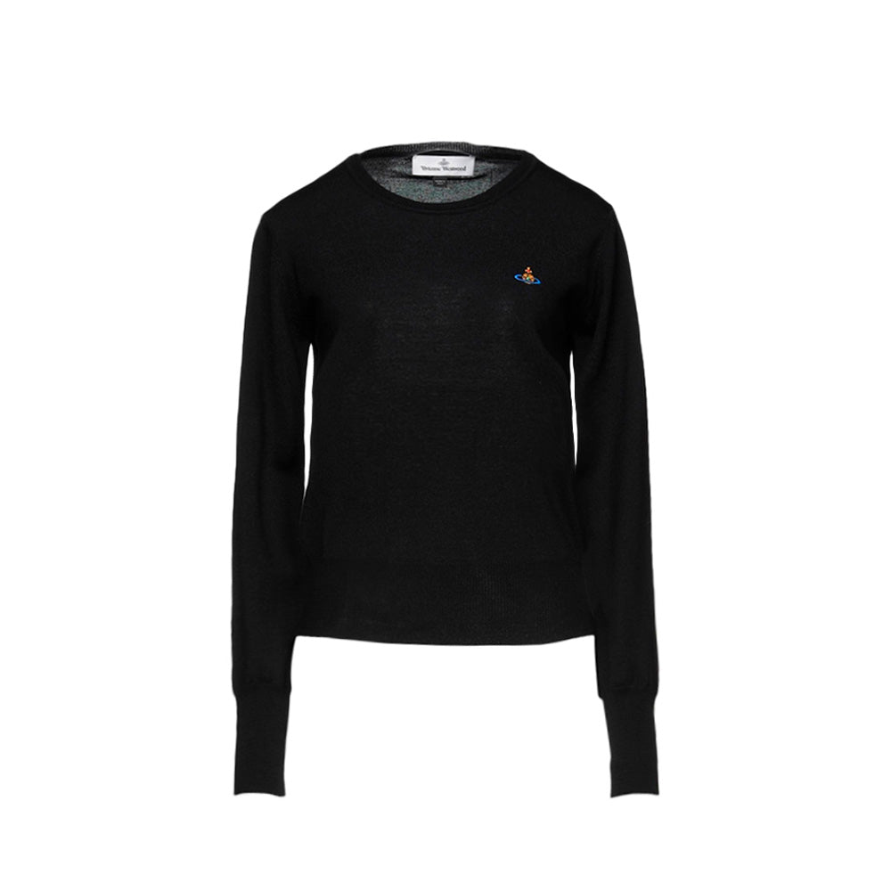 Vivienne Westwood BEA Jumper Black Long Sleeve Round Neck Knit