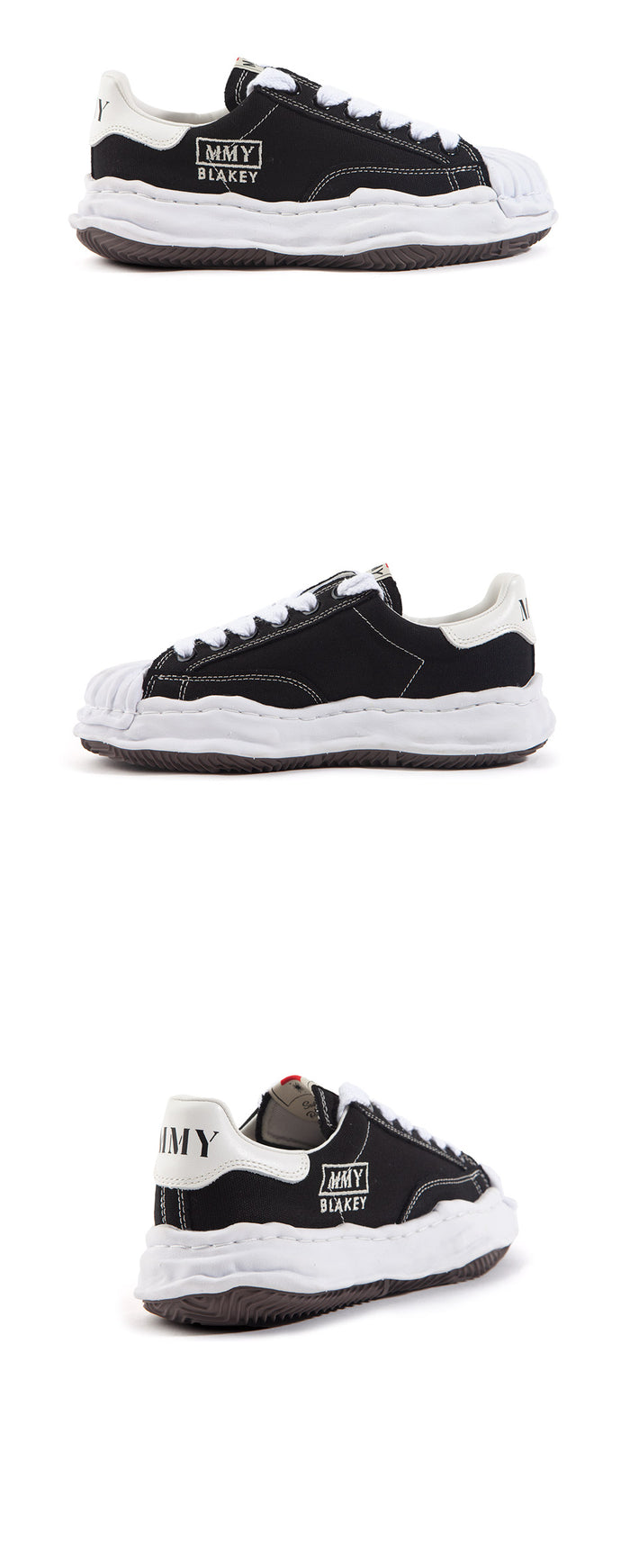 Maison Mihara Yasuhiro Black Canvas Blakey Low OG Sole Sneakers