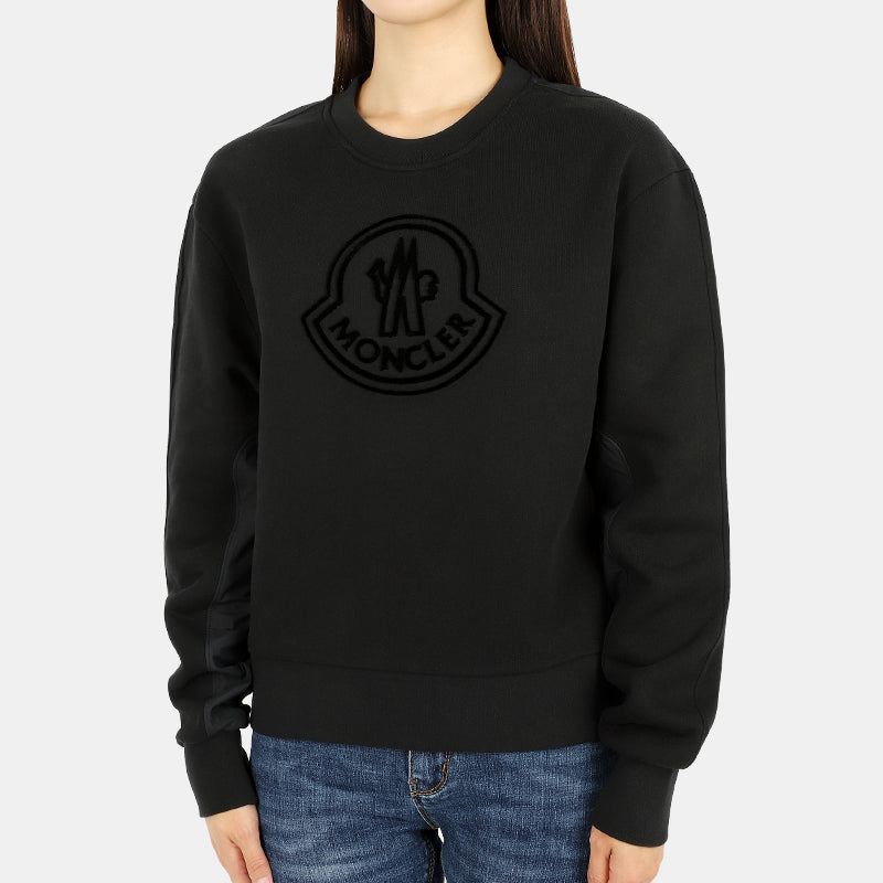 Moncler Women’s Logo Back Nylon Sweatshirt Black 8G00028 809KX 999