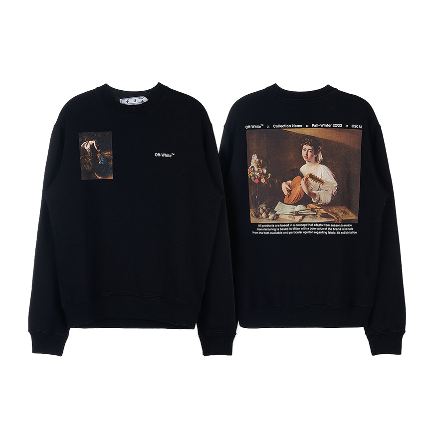 OFF WHITE Men's Caravaggio Print Sweatshirt OMBA057C99FLE0111001