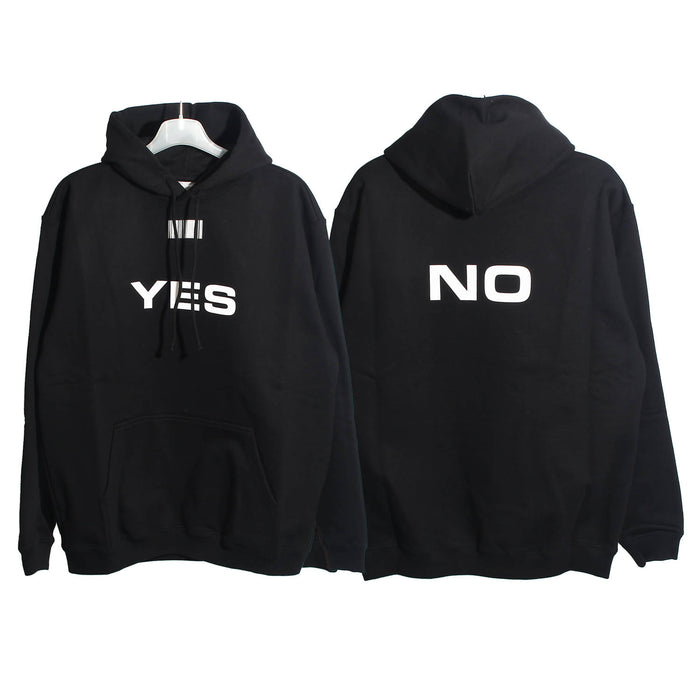 Vetements Black YES NO Logo Hoodie Men’s Pullover Sweatshirt