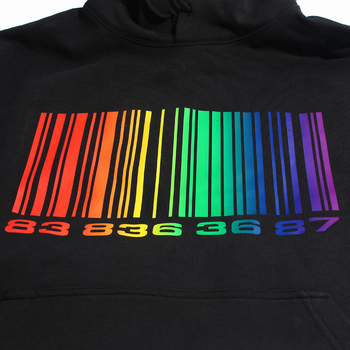 Vetements Unisex Black Rainbow Barcode Hoodie VL14HD250B 1606