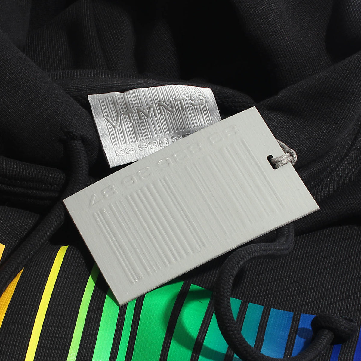 Vetements Unisex Black Rainbow Barcode Hoodie VL14HD250B 1606