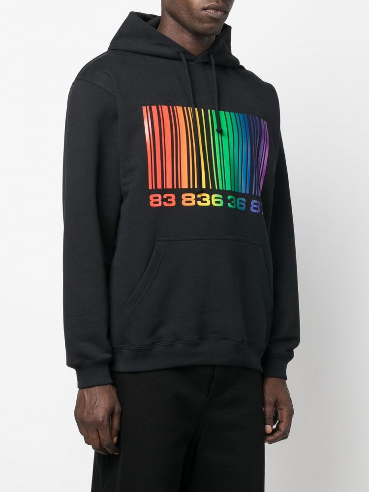 Vetements Unisex Black Rainbow Barcode Hoodie VL14HD250B 1606