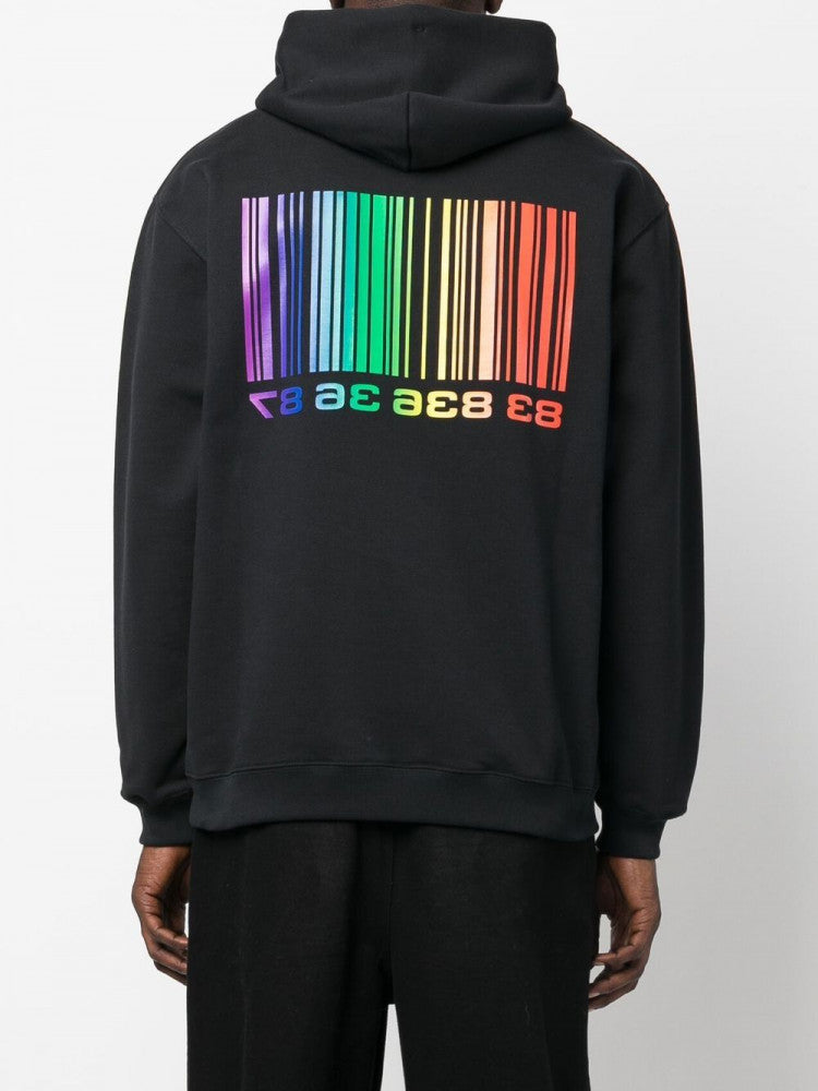 Vetements Unisex Black Rainbow Barcode Hoodie VL14HD250B 1606