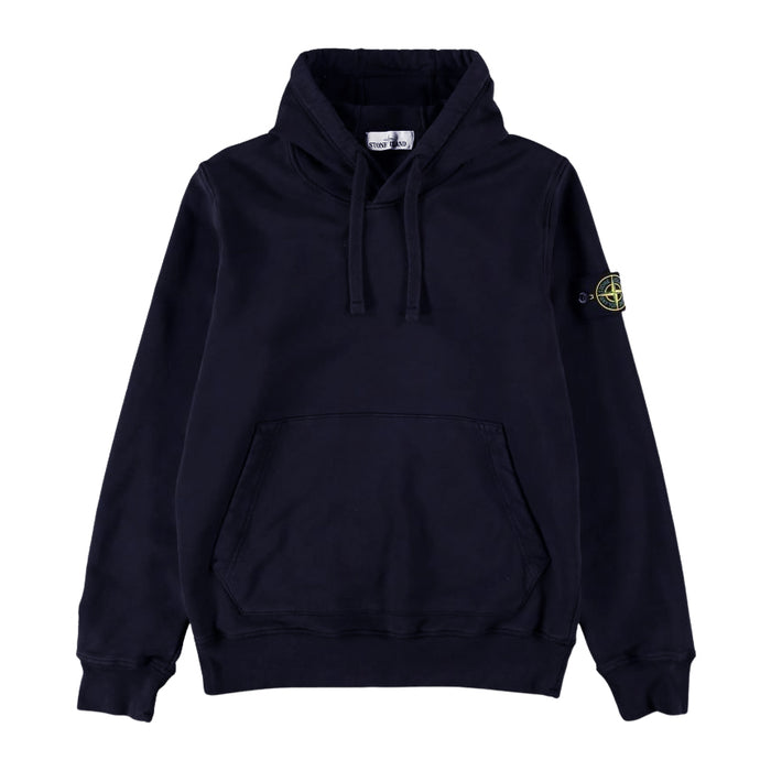 STONE ISLAND Fleece Lined Navy Hooded Sweatshirt