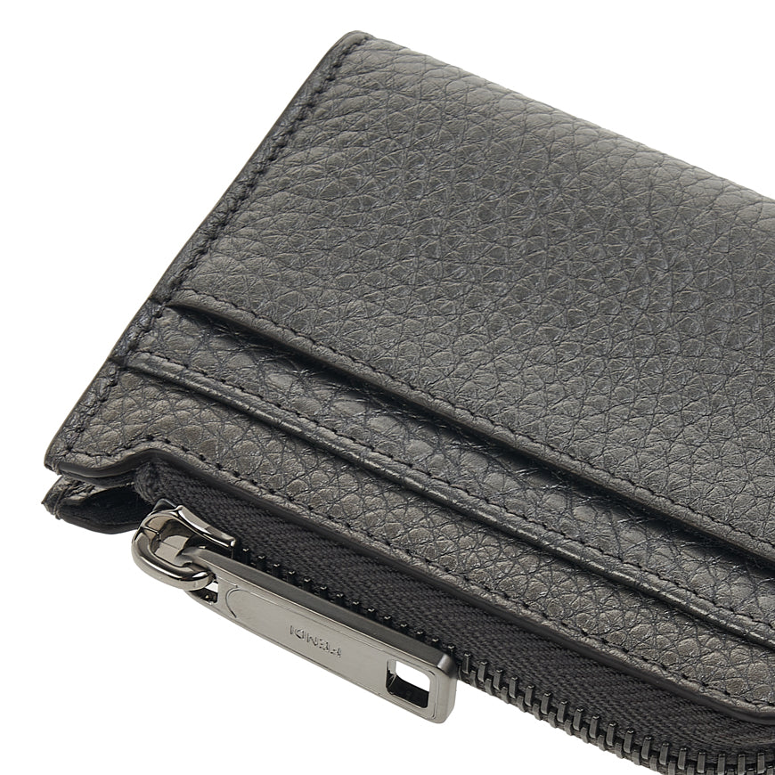 FENDI Logo Leather Card Holder Wallet for Men