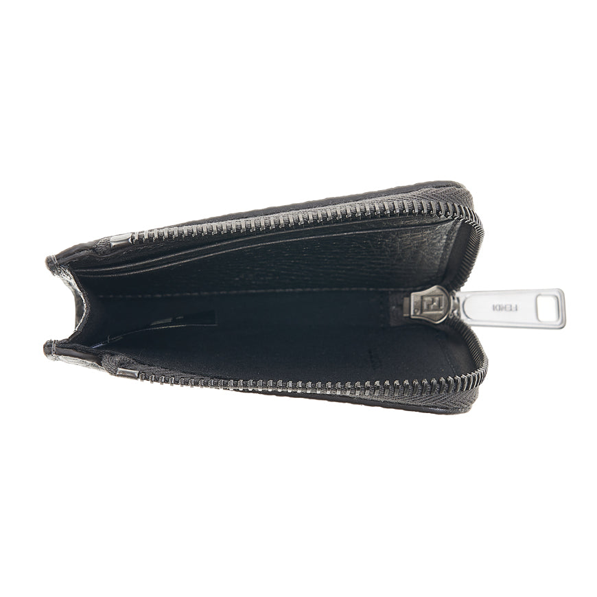 FENDI Logo Leather Card Holder Wallet for Men