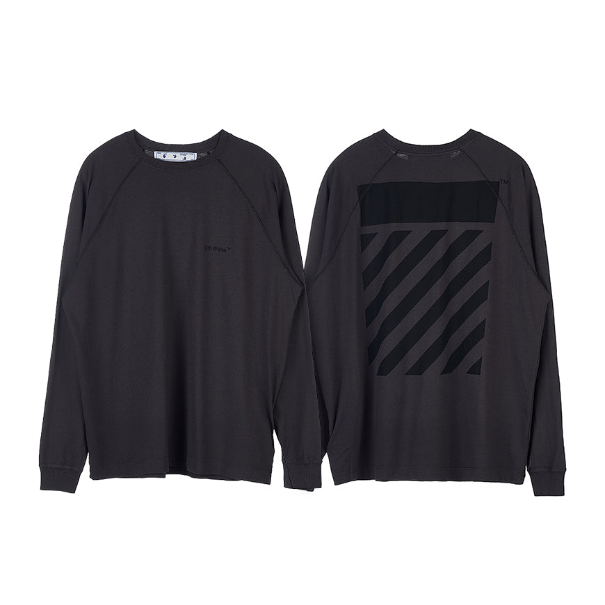 OFF WHITE Men's Diag Stripe Raglan T-Shirt OMAB067C99JER0011010