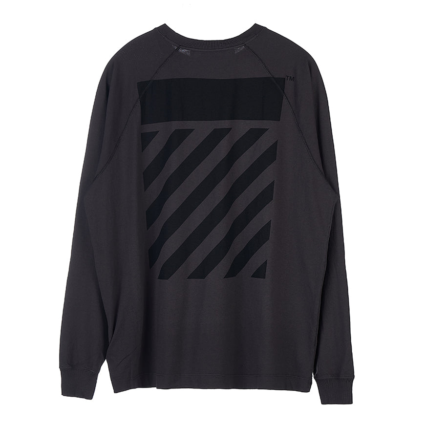 OFF WHITE Men's Diag Stripe Raglan T-Shirt OMAB067C99JER0011010