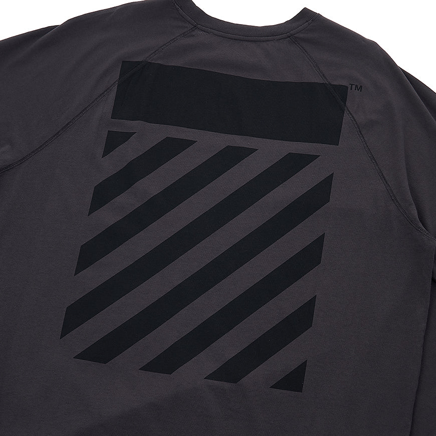 OFF WHITE Men's Diag Stripe Raglan T-Shirt OMAB067C99JER0011010