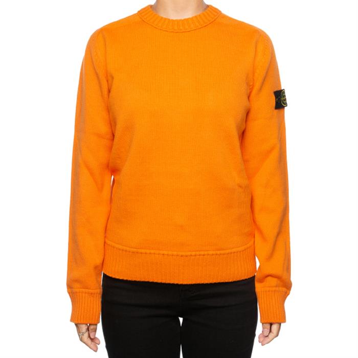 STONE ISLAND Women's Round Neck Knit Sweater with Patch Logo Badge 7716515A2