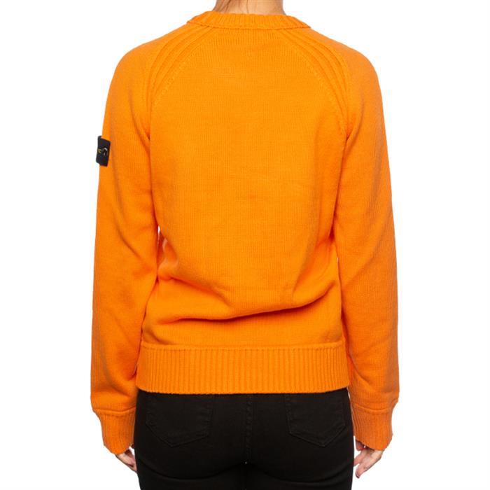 STONE ISLAND Women's Round Neck Knit Sweater with Patch Logo Badge 7716515A2