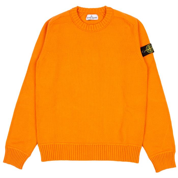 STONE ISLAND Women's Round Neck Knit Sweater with Patch Logo Badge 7716515A2