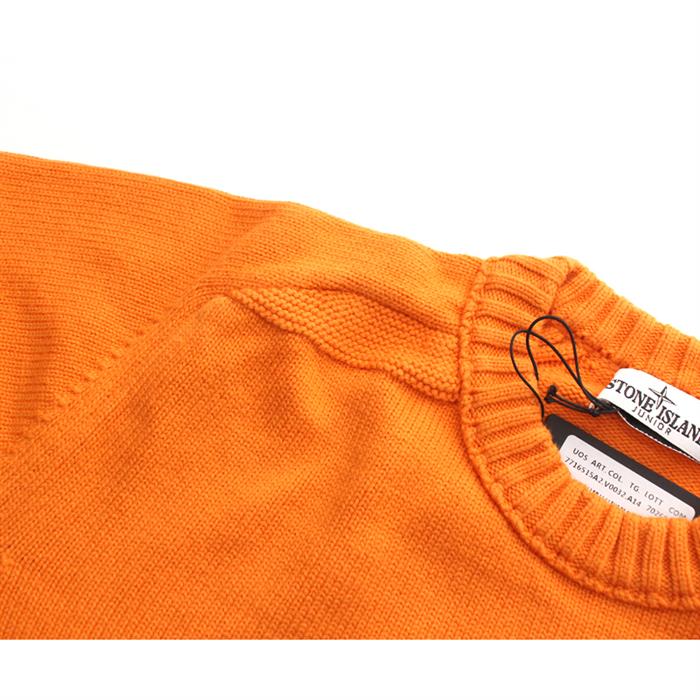 STONE ISLAND Women's Round Neck Knit Sweater with Patch Logo Badge 7716515A2