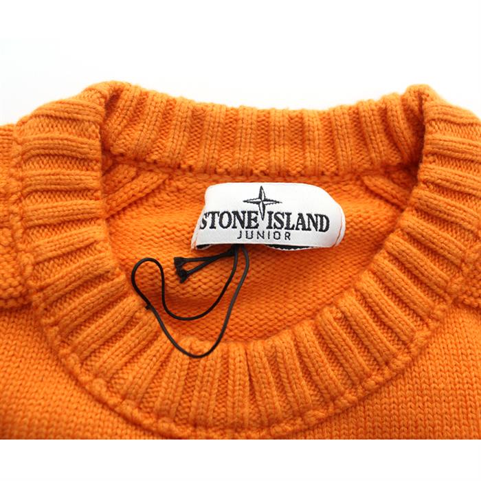 STONE ISLAND Women's Round Neck Knit Sweater with Patch Logo Badge 7716515A2