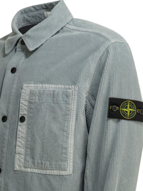 STONE ISLAND Long Sleeve Shirt Men’s Cotton Cas 1200016 S0212 V0049 ASH GREY DOM