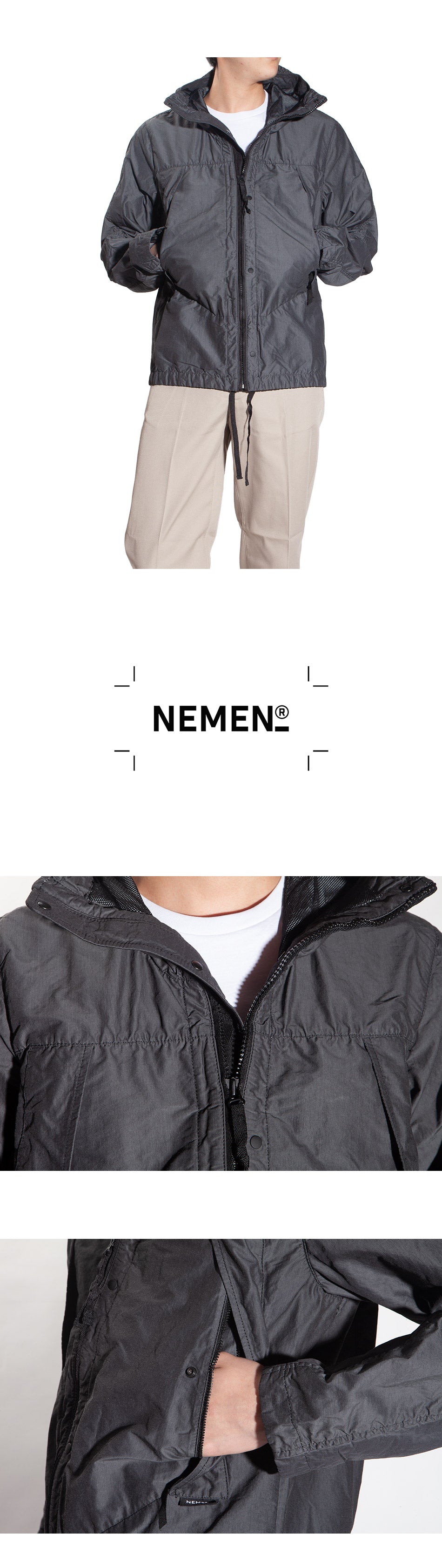 NemeN Men's Garment-Dyed Tyvek Jacket NMN I22248 111