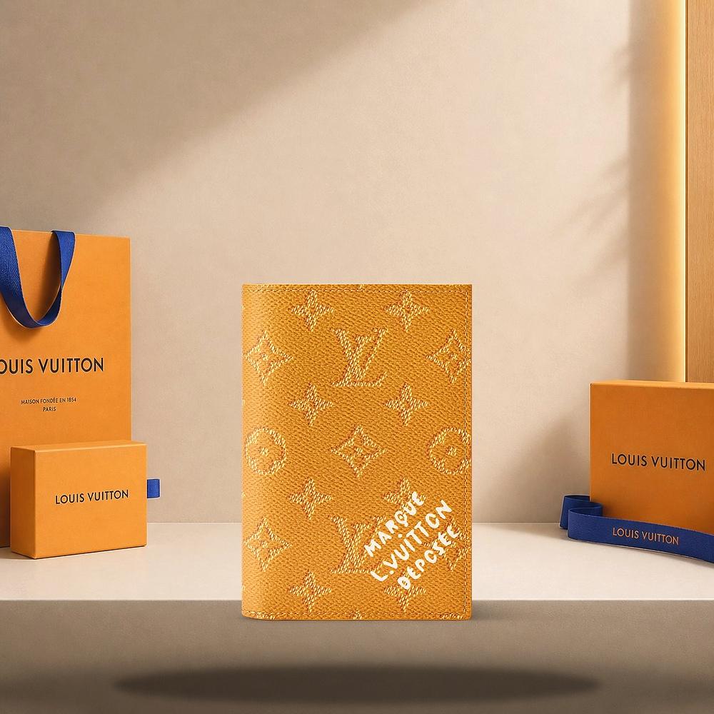 Louis Vuitton Saffron Yellow Passport Cover Wallet M26834