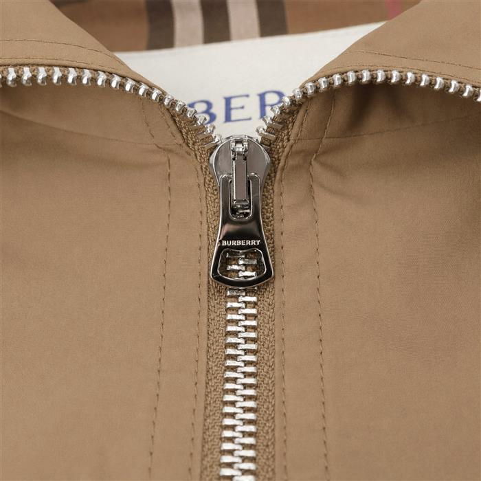 BURBERRY Beige Medley Drawstring Hooded Windbreaker Jacket Women