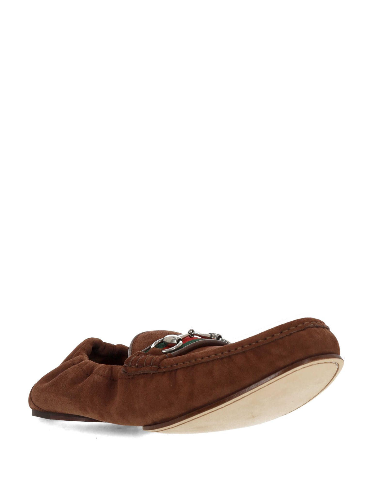 GUCCI Brown Leather Loafer Men's Dress Shoes
