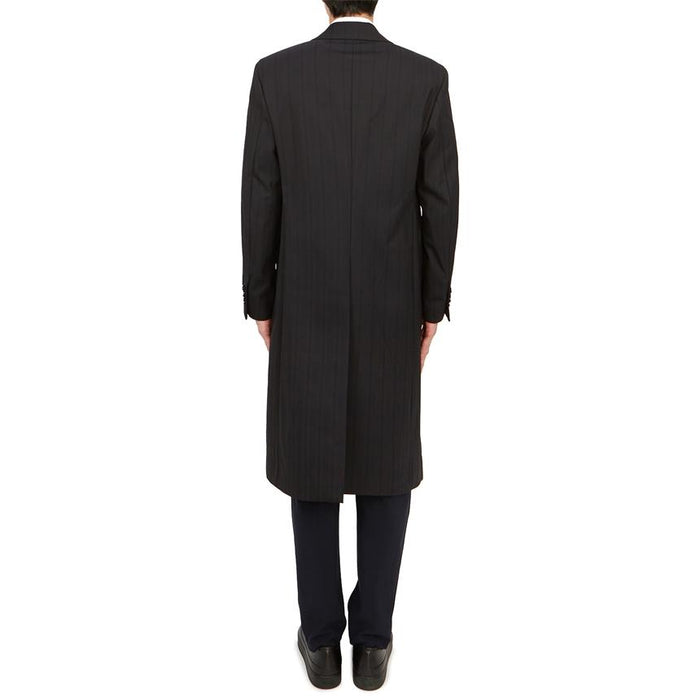 LARDINI Men’s Wool Blend Overcoat Black