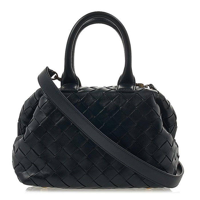 Bottega Veneta Intrecciato Leather Tote Bag Black