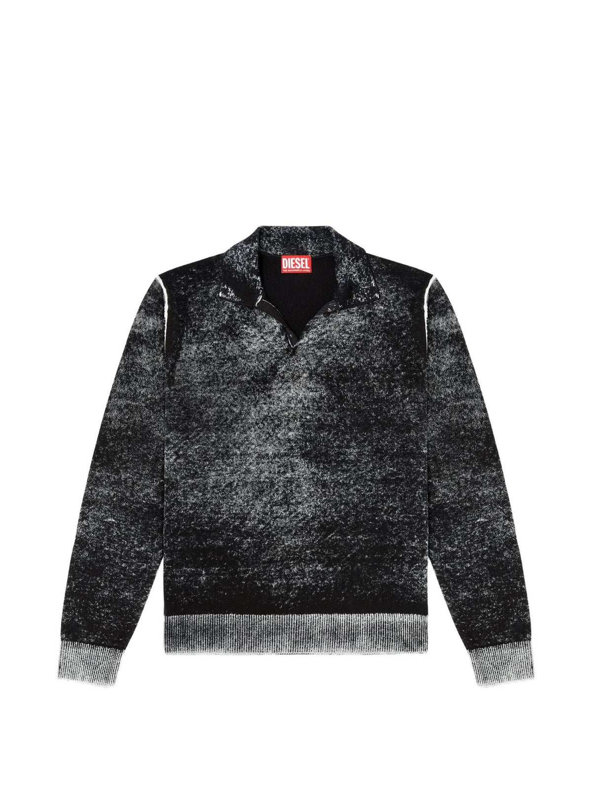 DIESEL Black Knit Cardigan for Men