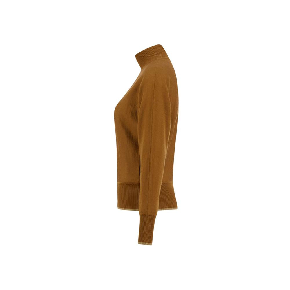 Max Mara Brown Turtleneck Wool Knit Sweater 63661023 014