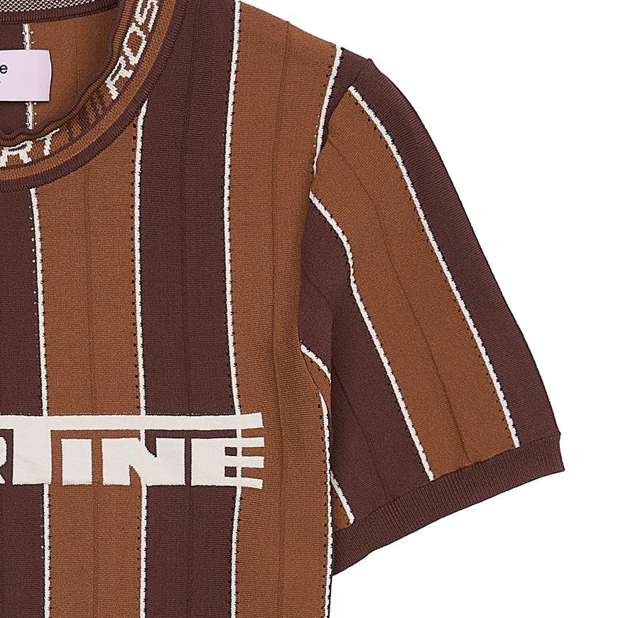 MARTINE ROSE Mens Logo Tight T-Shirt 959YA12700 BRW