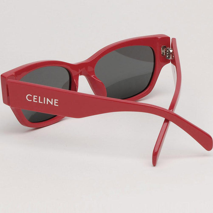 CELINE Monochrome 01 Square Acetate Sunglasses Vivid Red CL40197U 66A