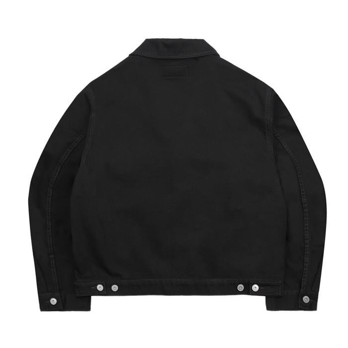 Lemaire Black Cotton Denim Trucker Jacket