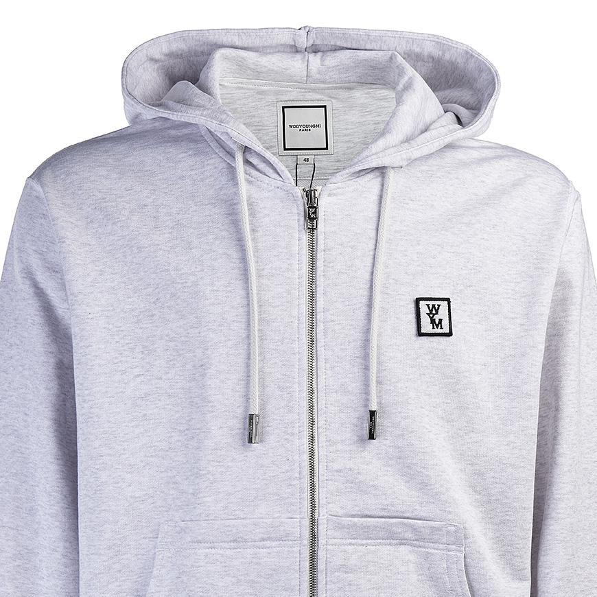 WOOYOUNGMI Men’s Back Logo Zip-Up Hoodie W243TS47 740G