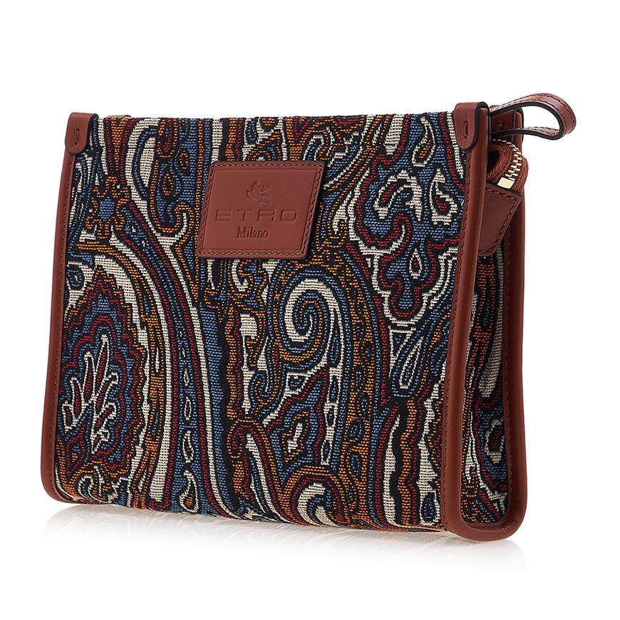 Etro Leather Clutch Bag Black Women’s