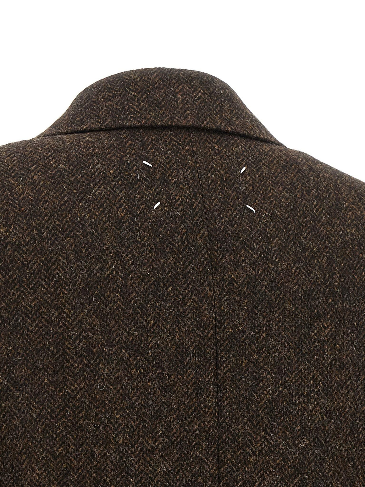 Maison Margiela Black Wool Blend Overcoat Men