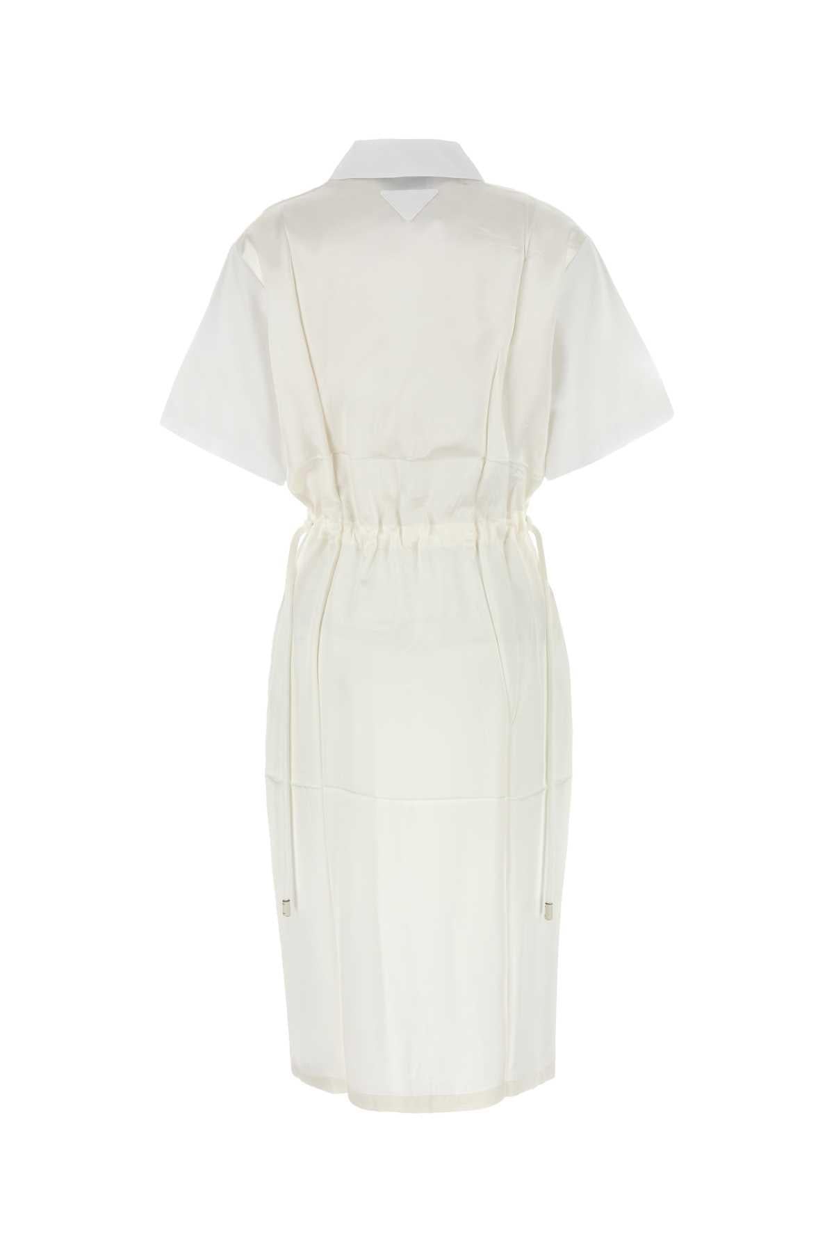 PRADA Black Short Sleeve Midi Dress