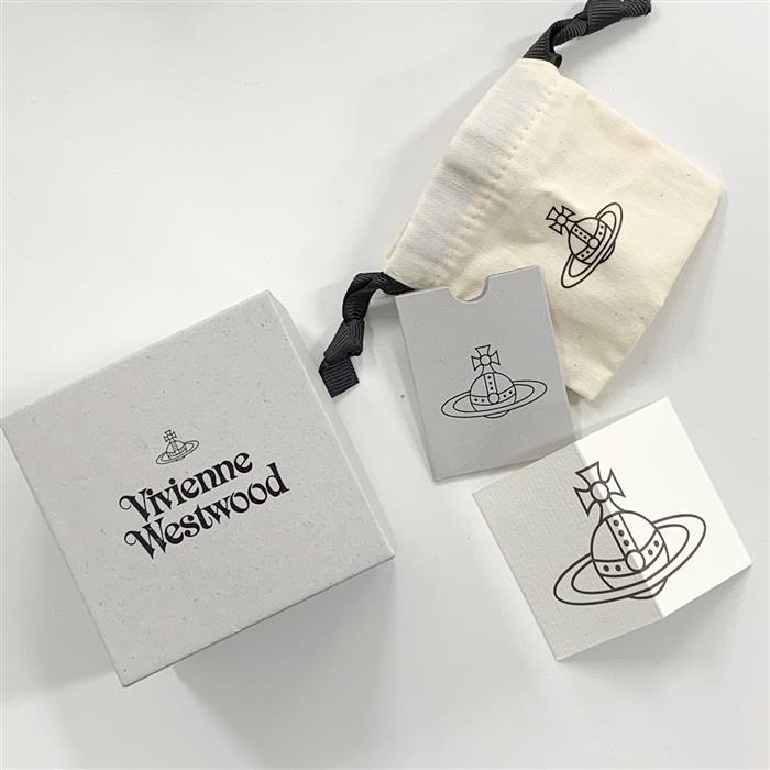 Vivienne Westwood Faye Logo Charm Bracelet Silver Tone