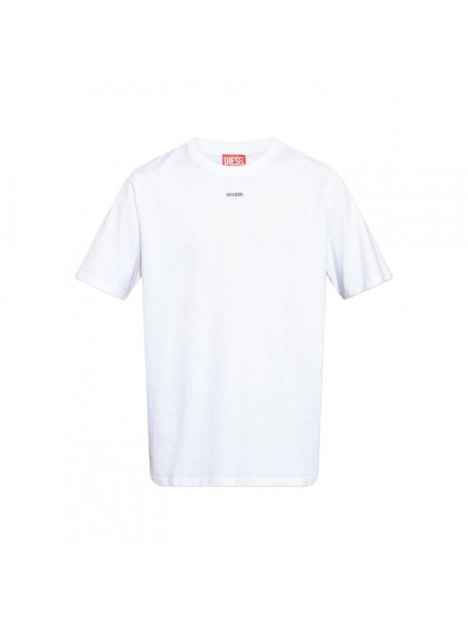DIESEL White Cotton Short Sleeve T-Shirt