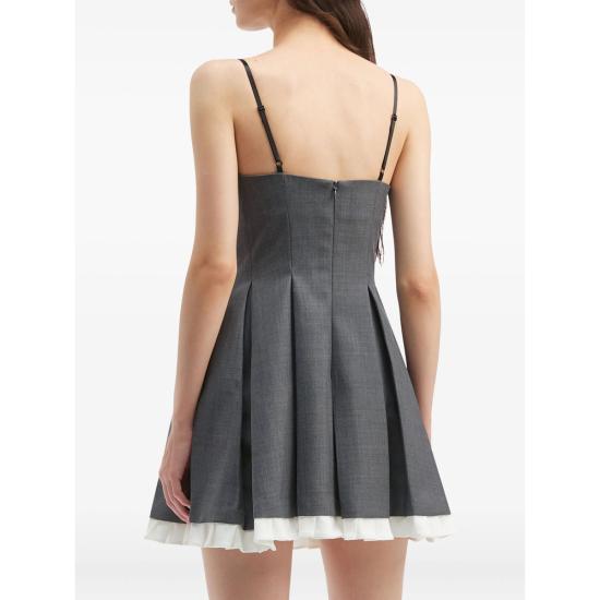 Shushu/Tong Black Mini Dress MWDEDR11FFV456GR100 GREY DOM