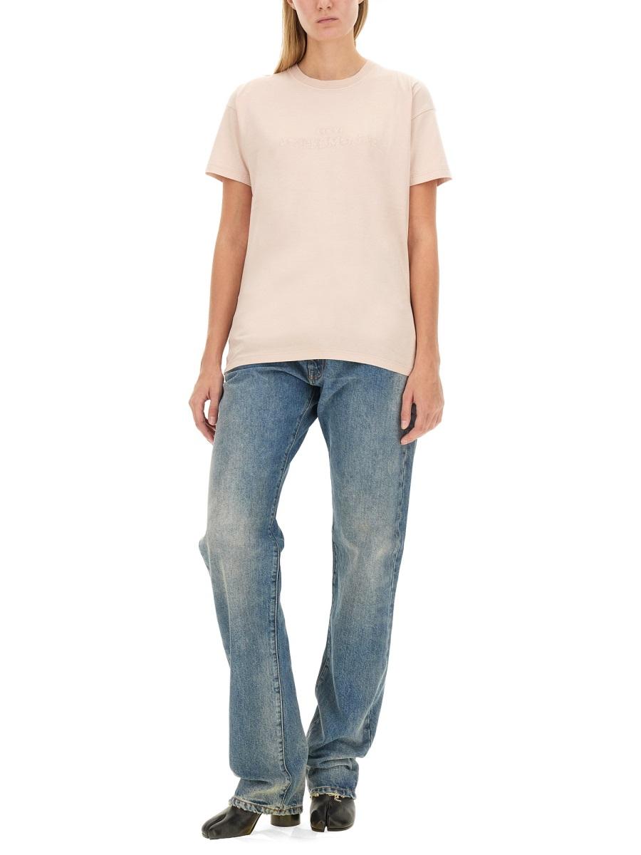 Maison Margiela Short Sleeve Cotton T-Shirt White Women