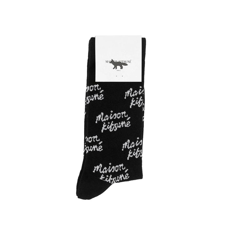 Maison Kitsune Unisex Cotton Socks White NM06440 KT0014 P199