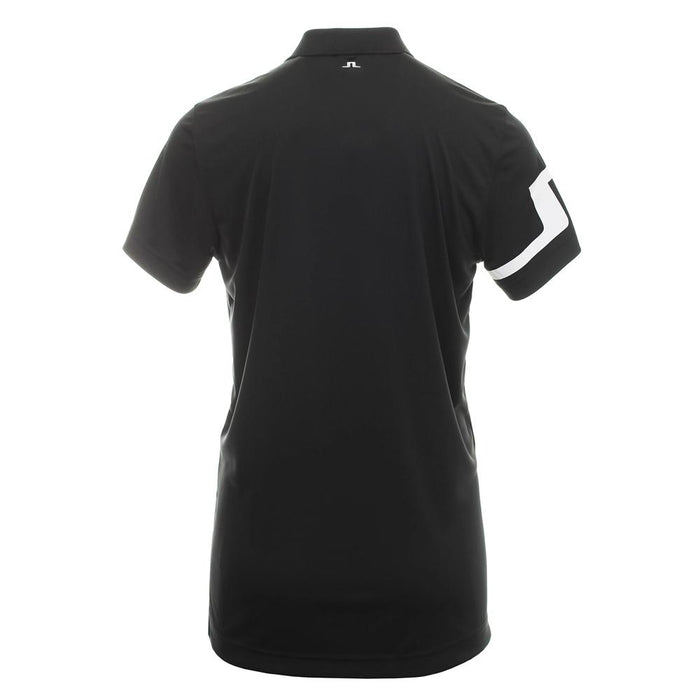 J LINDEBERG Heath Logo Embroidered Polo Shirt Black Men