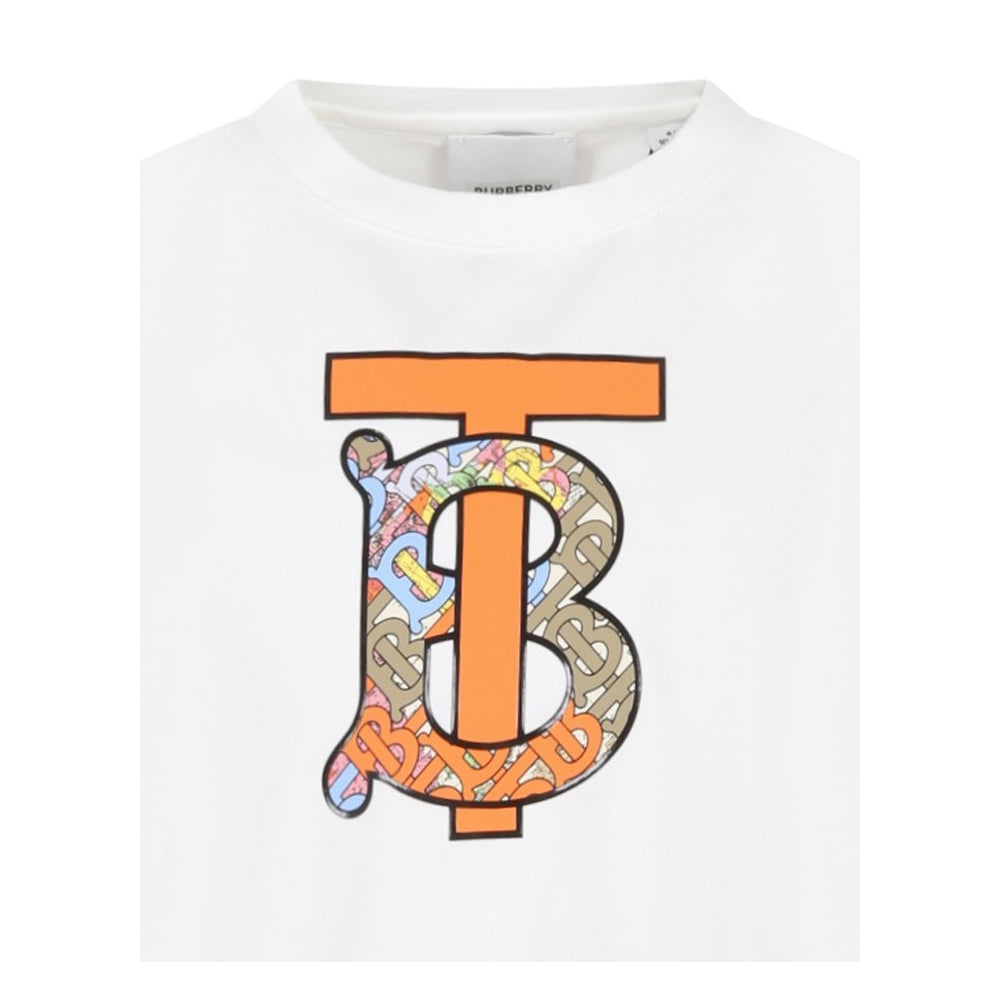 BURBERRY TB Logo White Cotton T-Shirt Women