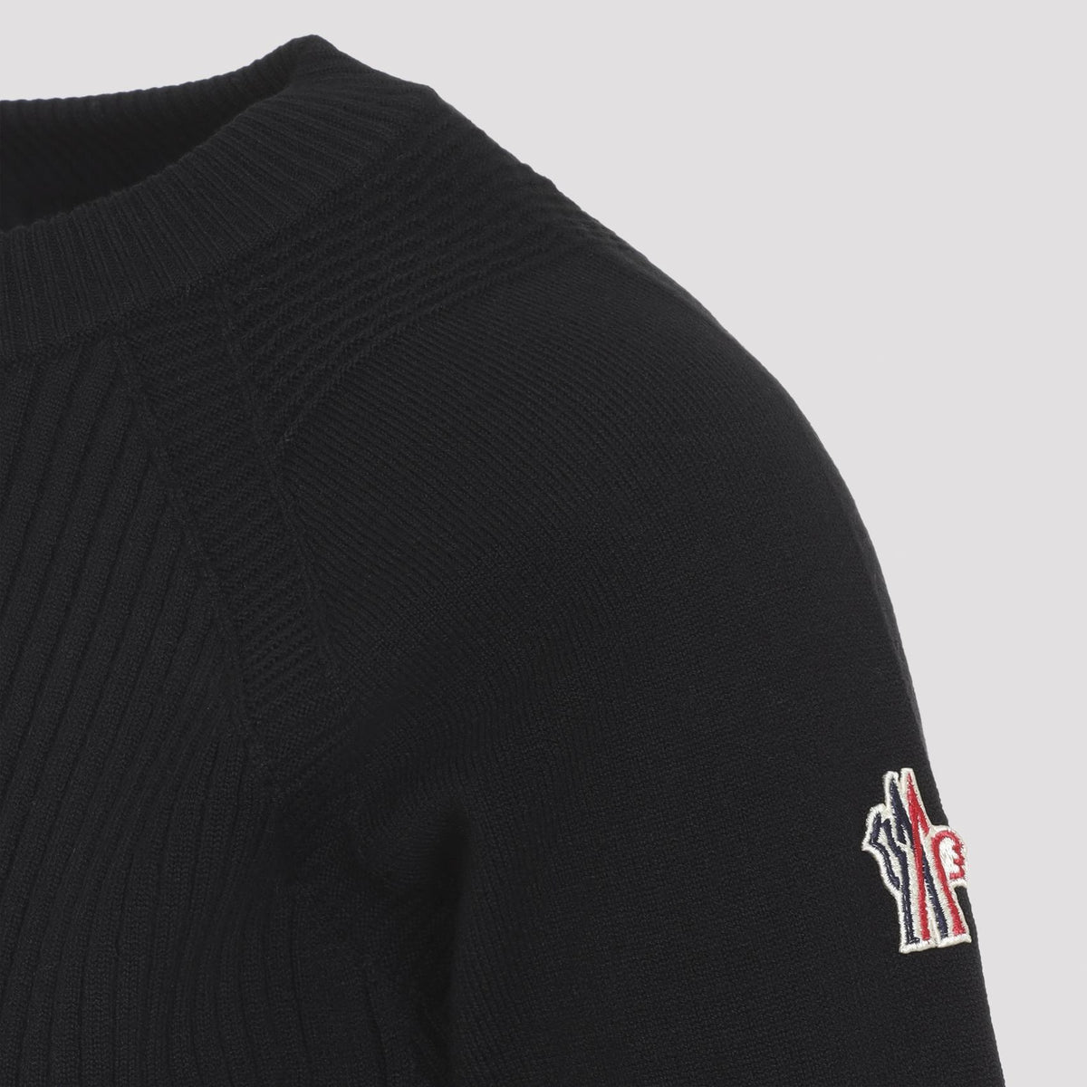 Moncler Wool Round Neck Knit Sweater Women’s Black