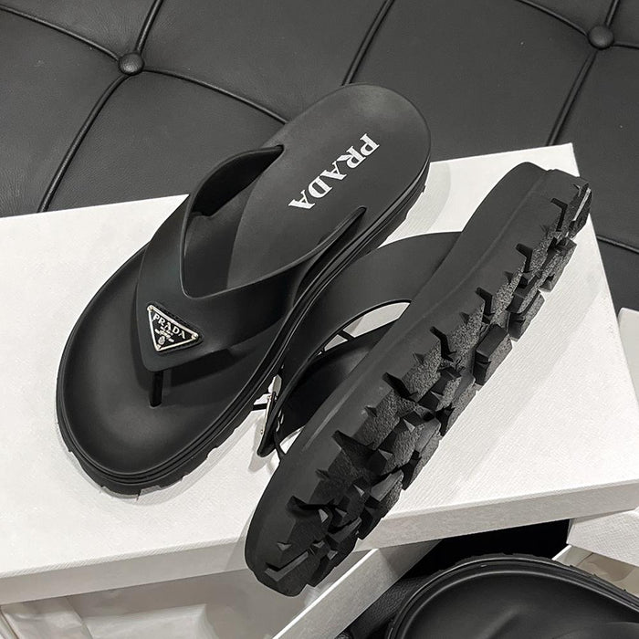 PRADA Men’s Rubber Chunky Sandals Black