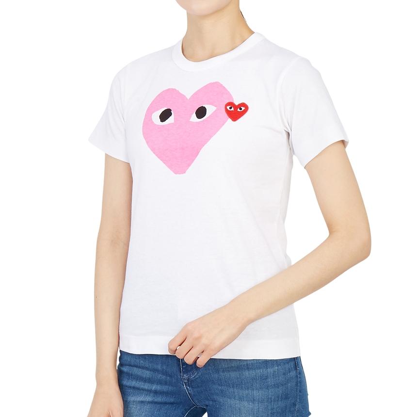 Comme des Garcons Red Heart Patch Short Sleeve T-Shirt Unisex AZ T105 051 4