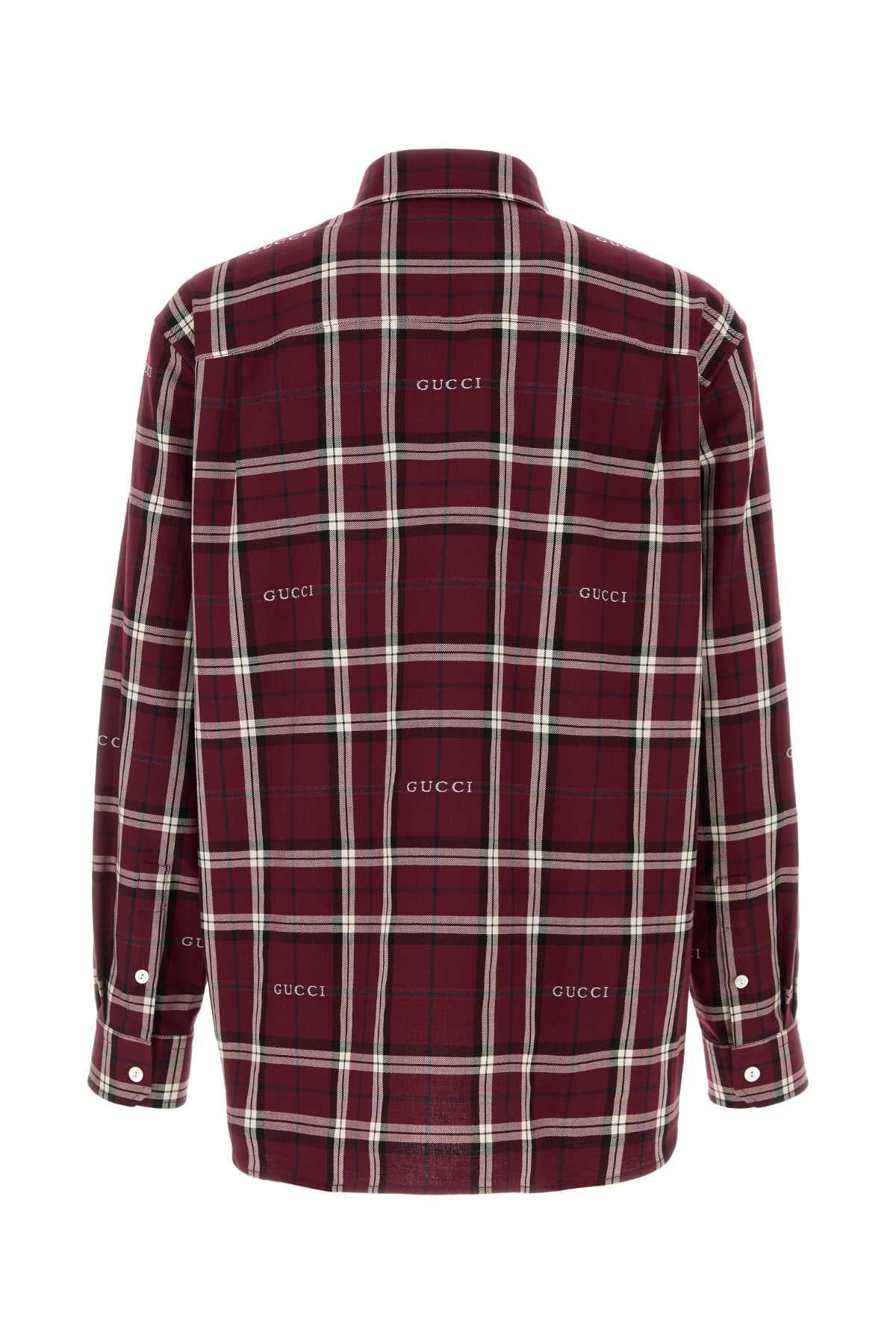 GUCCI Red Long Sleeve Dress Shirt for Men